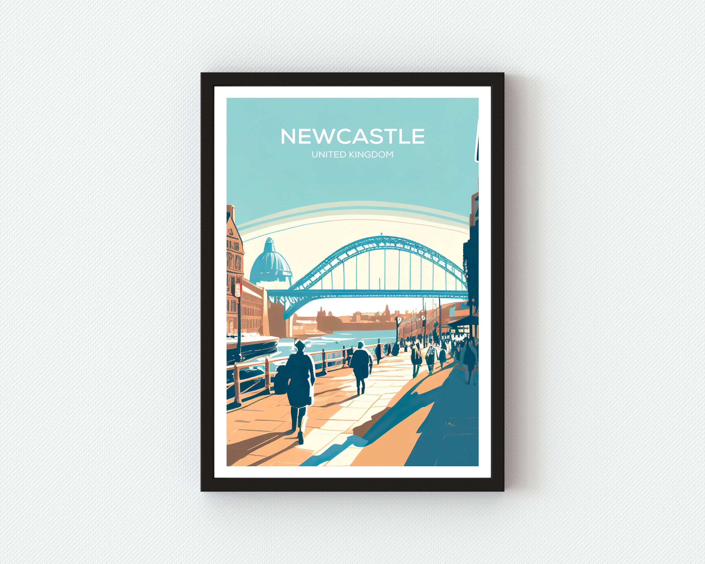 Newcastle Print, the Tyne Bridge, England Print, Newcastle Upon Tyne
