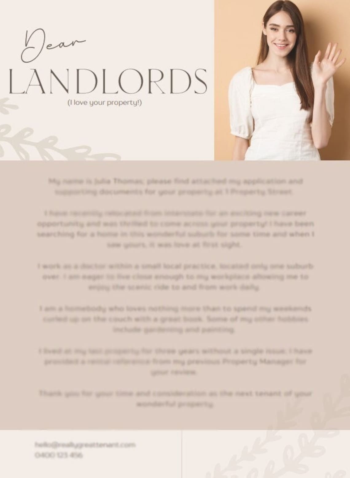 Personalized Rental Cover Letter Tenant Resume Rental Application CV personalized-rental-cover-letter-tenant-resume-rental-application-cv