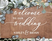 Welcome to Our Wedding SVG DXF PNG Jpg Cut & Printable Files for Wedding Sign Customizable using your own software and font