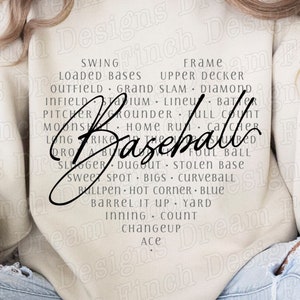 Palabras de béisbol SVG PNG DXF Pdf • Tipografía de béisbol Png • Corazón de béisbol Svg • Béisbol Png