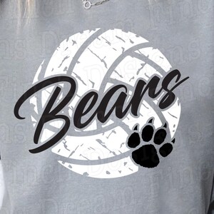 Bears Volleyball SVG DXF PNG Eps Print and Cut Files, Digital  Download
