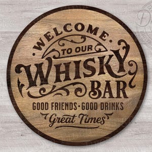 Whiskey Bar SVG DXF EPS Whisky Svg Man Cave Svg Dad&#39;s Bar Svg Father&#39;s Day Gift Svg Bar Sign Svg • Glowforge Laser Files Included