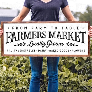 Farmers Market SVG DXF PNG pdf Cut & Printable Files for Rustic Farmhouse Sign Wall Décor  • Digital Download