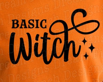 Basic Witch SVG DXF JPG Png for Halloween T-Shirt - Digital Download