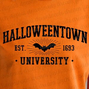 Halloweentown University SVG DXF JPG Png Halloween Bat Cut Files para camiseta de Halloween - Descarga digital