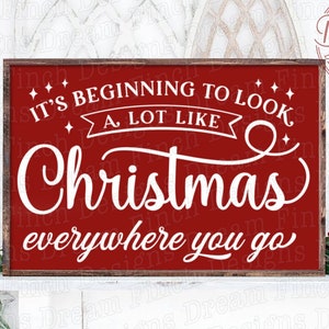 Es fängt an, viel wie Weihnachten SVG PNG DXF Jpg für Weihnachten Zeichen - digitaler Download auszusehen