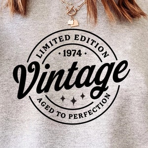 Vintage Geburtstag SVG DXF PNG Pdf für Geburtstags-Jahr-Shirt-Svg-Png