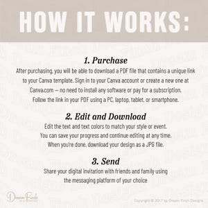 Bridal Brunch Digital Invitation Template, Modern Elegant Black and White Bridal Template, Editable in Canva (Digital Download)