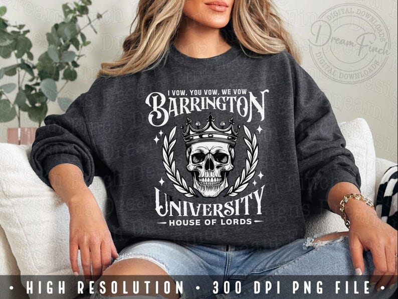 Barrington University PNG Dark Romance Reader PNG for The Ritual Shirt Halloween Book Lover Shirt Smut PNG
