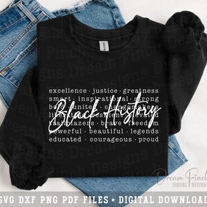 Black History Words SVG Black History Month Shirt Design, African American Typography PNG, Black Pride Svg, Juneteenth Svg, Digital Download