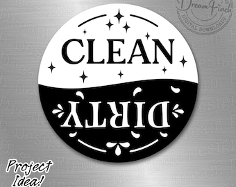 Dirty Clean Dishwasher SVG – The Modish Maker