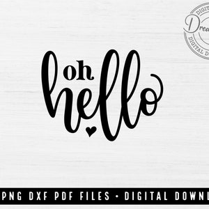 Oh Hello Doorhanger SVG DXF PNG Pdf Front Door Oh Hello Svg • Welcome ...