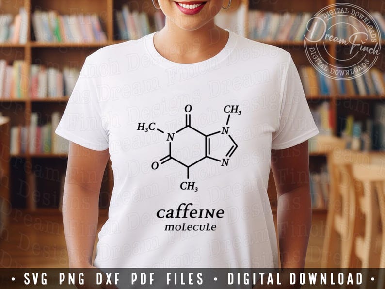Urban Backwoods Print-Shirt Coffee Mug Damen T-Shirt Caffeine Kaffee Molekül Lehrer Chemie Barista (1-tlg) Tasse Chemische Formel Chemical