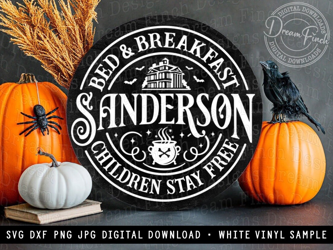 Sanderson Bed and Breakfast SVG DXF JPG Png for Halloween - Etsy