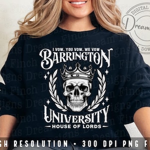 Barrington University PNG Dark Romance Reader PNG for The Ritual Shirt Halloween Book Lover Shirt Smut PNG