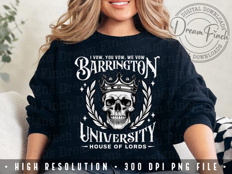 Barrington University PNG Dark Romance Reader PNG for The Ritual Shirt Halloween Book Lover Shirt Smut PNG