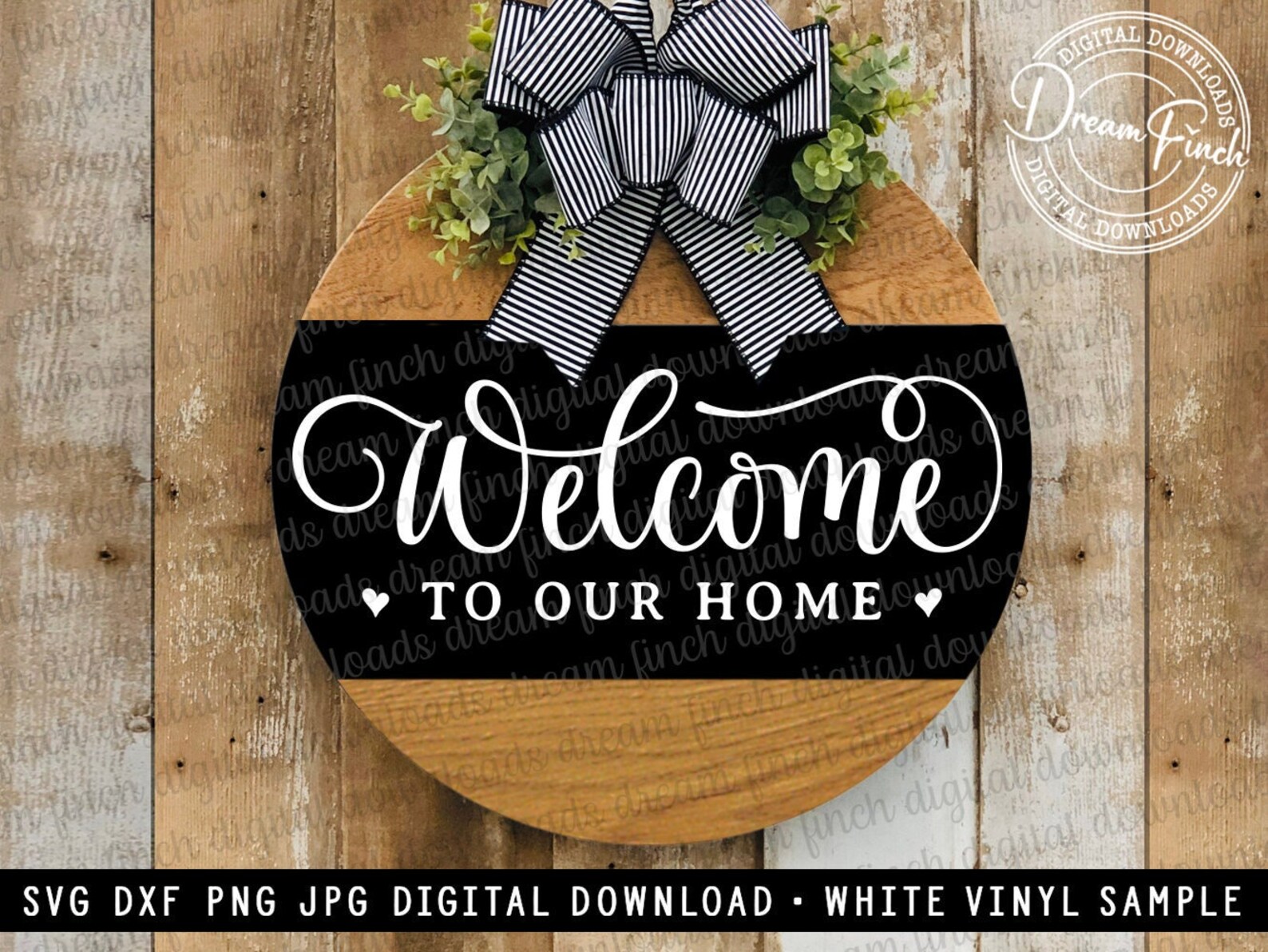 Welcome to Our Home SVG DXF JPG Png Doorhanger Porch Door Round Welcome ...