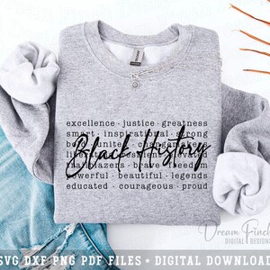Black History Words SVG Black History Month Shirt Design, African American Typography PNG, Black Pride Svg, Juneteenth Svg, Digital Download