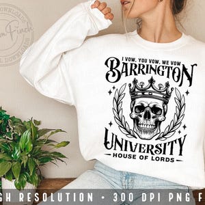 Barrington University PNG Dark Romance Reader PNG for The Ritual Shirt Halloween Book Lover Shirt Smut PNG