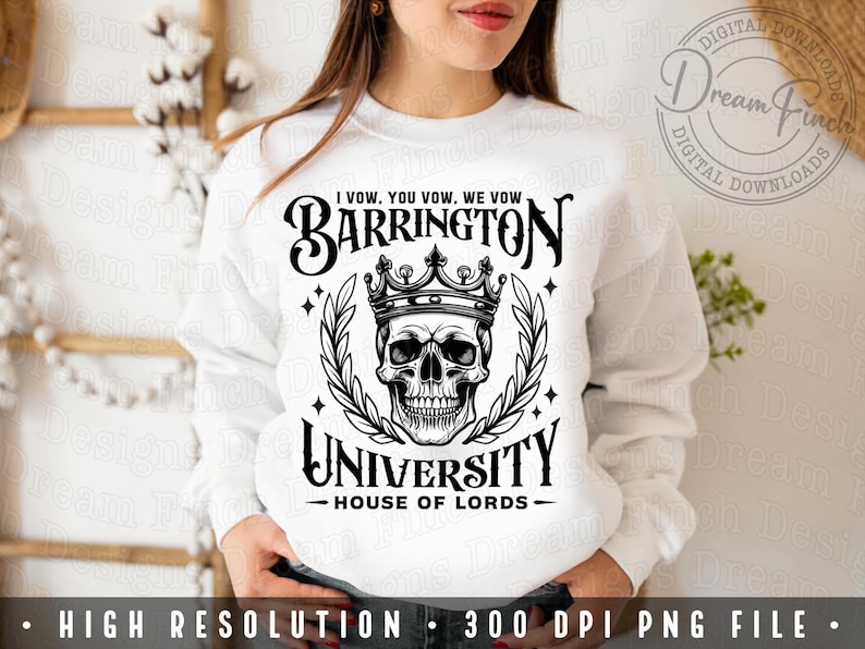 Barrington University PNG Dark Romance Reader PNG for The Ritual Shirt Halloween Book Lover Shirt Smut PNG