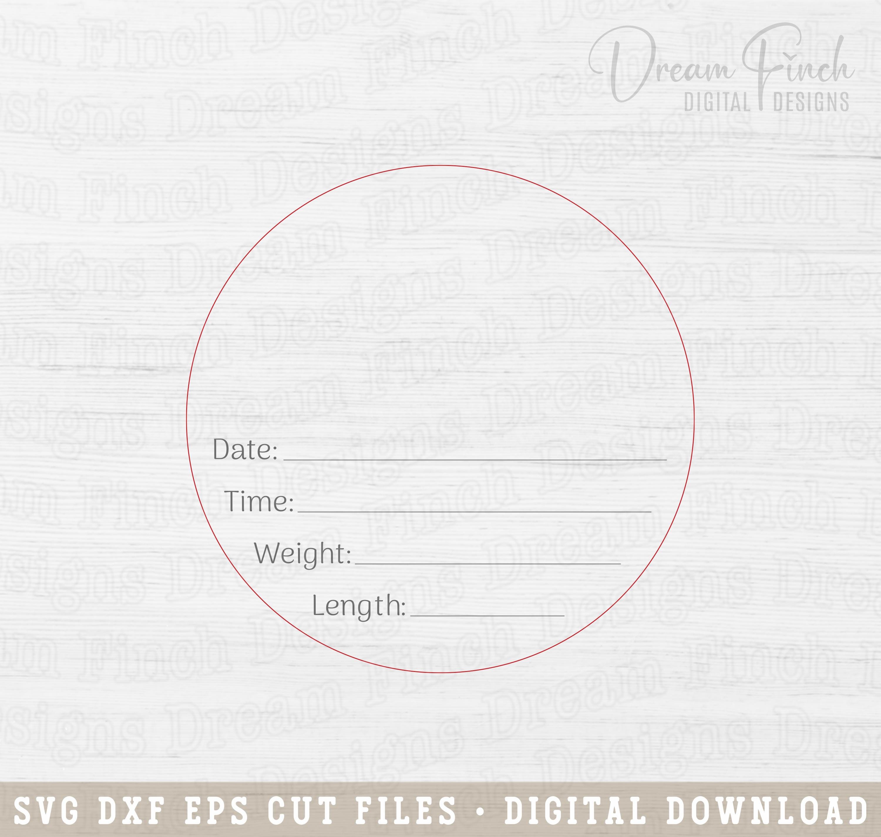 Birth Stats Round SVG Baby Announcement Sign SVG, Personalization is ...
