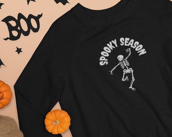 Dancing Skeleton Sweatshirt, Pumpkin Sweater, Pumpkin Skeleton Shirt, Fall Sweatshirt, Halloween Party Sweatshirt, Spooky Season Sweatshirt