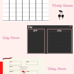 Undated Goodnotes Planner, Monthly Digital Planner, Goodnotes Template, iPad Planner, Digital Bullet Journal Pdf, Goodnotes Stickers retro