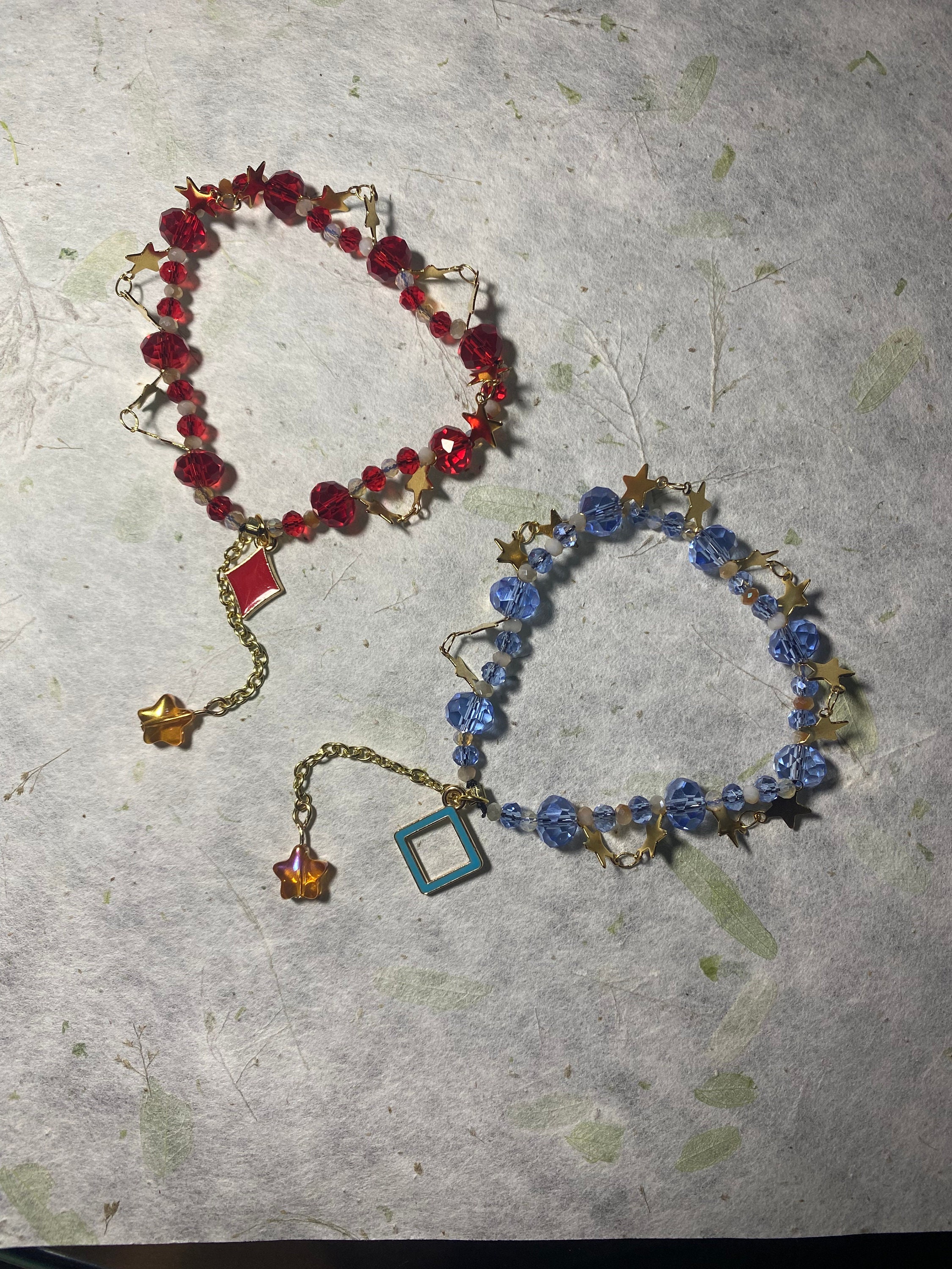 Matching Fire and Water Couple Bracelets Set