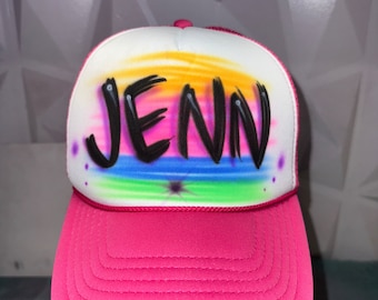 Airbrushed personalized hat