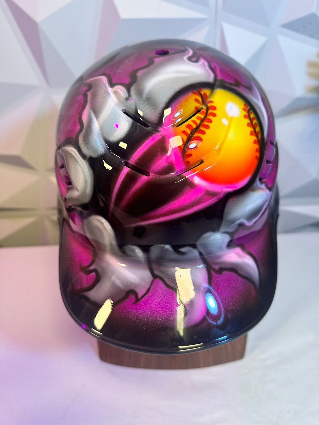 Airbrushed Softball Helmet face Shield Not Included, Purchase