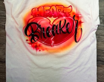 Heart breaker airbrushed tshirt