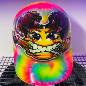 Airbrushed tie dye helmet(face shield not included, purchase separately)