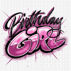 Digital Airbrush Birthday Girl png