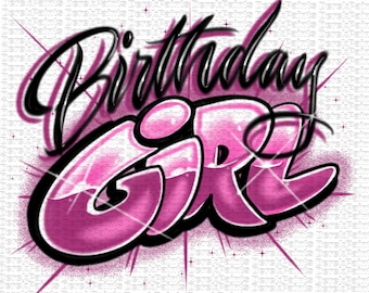 Digital Airbrush Birthday Girl png