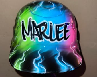 Airbrushed softball helmet (face shield not included, purchase separately)