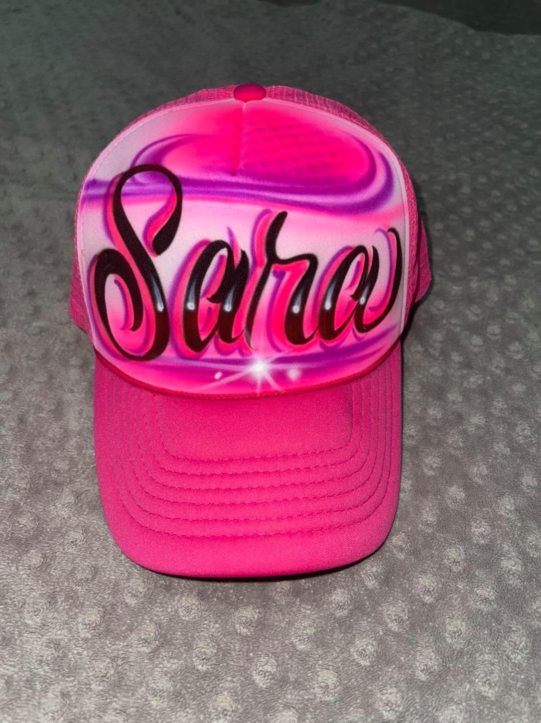 Airbrushed personalized hat