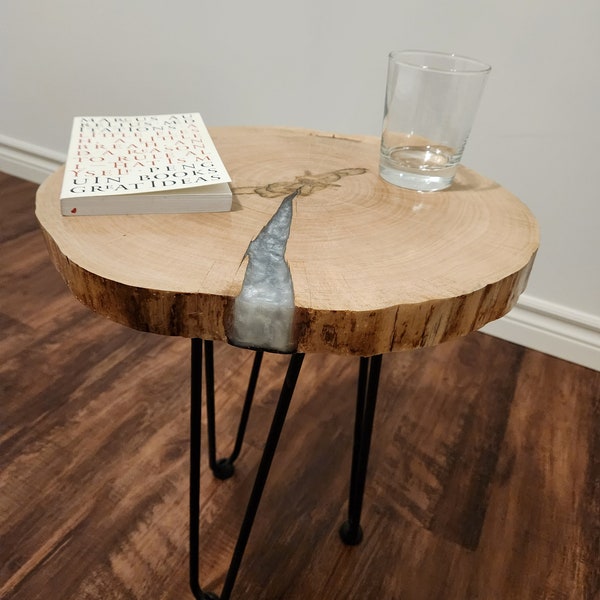Live Edge Side Table Etsy