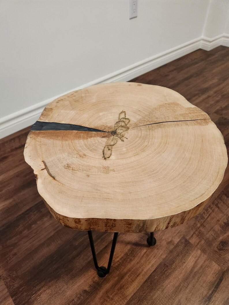 Walnut Live Edge Side Table Etsy