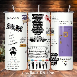 Freunde, TV-Sendung, 20 Unzen Skinny Tumbler Sublimation Design, digitaler Download, png, svg, pdf und jpg NUR Instant Digital, Tumbler Wrap