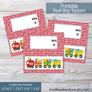 Back To School, Kids Party Treat Bag Topper, Classroom Treats, Printable Topper, Party Favor Idea, Party Decoration, DIY Classroom Gift