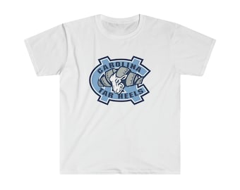 Koszulka Uniwersytetu Karoliny Północnej, Koszulka UNC, Koszulka Tar Heels, UNC, Koszykówka UNC, Koszulka unisex Softstyle