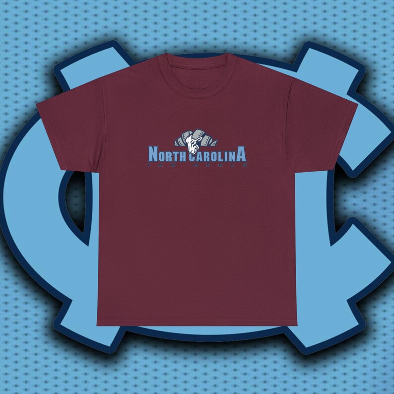 University of North Carolina T-Shirt, UNC Shirt, Tar Heels T-Shirt, UNC, UNC basketball, unc Shirt for man and women,Unisex Heavy Cotton Tee image 9
