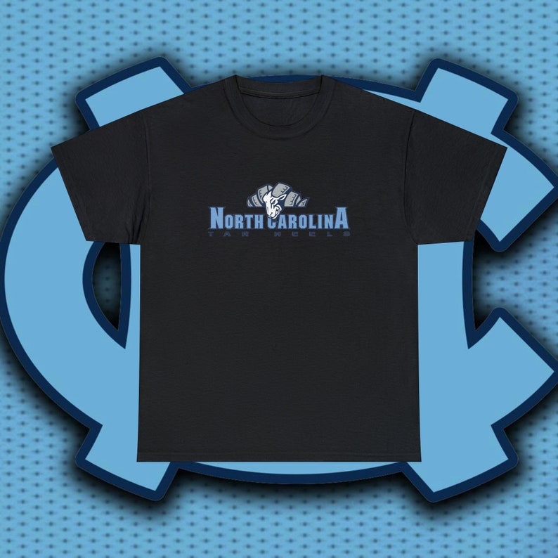 University of North Carolina T-Shirt, UNC Shirt, Tar Heels T-Shirt, UNC, UNC basketball, unc Shirt for man and women,Unisex Heavy Cotton Tee image 3