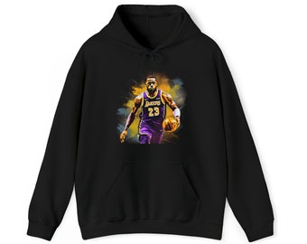 Lebron James Hoodie, Lakers hoodie, LBJ, Lebron, NBA hoodie, Basketball, LA Lakers, Unisex Blend Hooded Sweatshirt