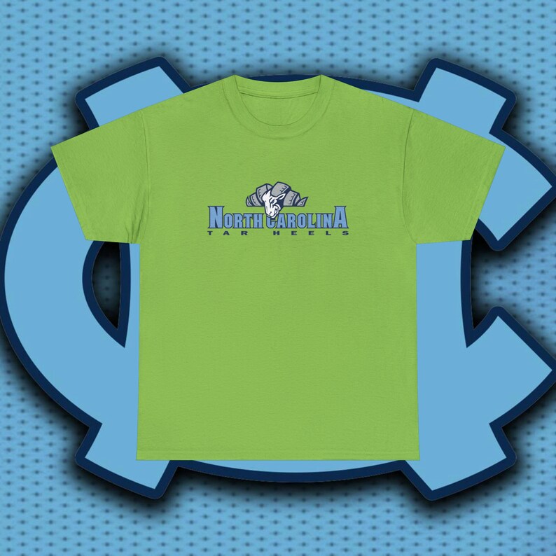 University of North Carolina T-Shirt, UNC Shirt, Tar Heels T-Shirt, UNC, UNC basketball, unc Shirt for man and women,Unisex Heavy Cotton Tee image 5