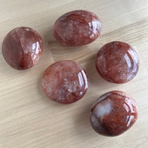 Hematoid Quartz Palm Stone