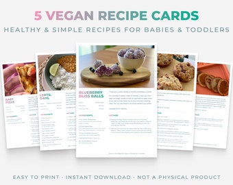 Printable Vegan Baby Led Weaning Weekly Meal Plan · Vegan BLW Recipes