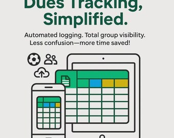 Group Contribution Tracker | Easy Google Sheets Template for Clubs, Teams & Associations