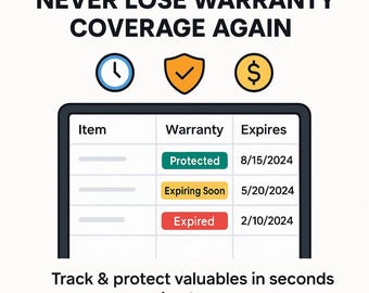 Warranty Tracking Spreadsheet