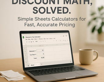 Tax Discount Calculator – Google Sheets Budgeting Tool (Digital Download)